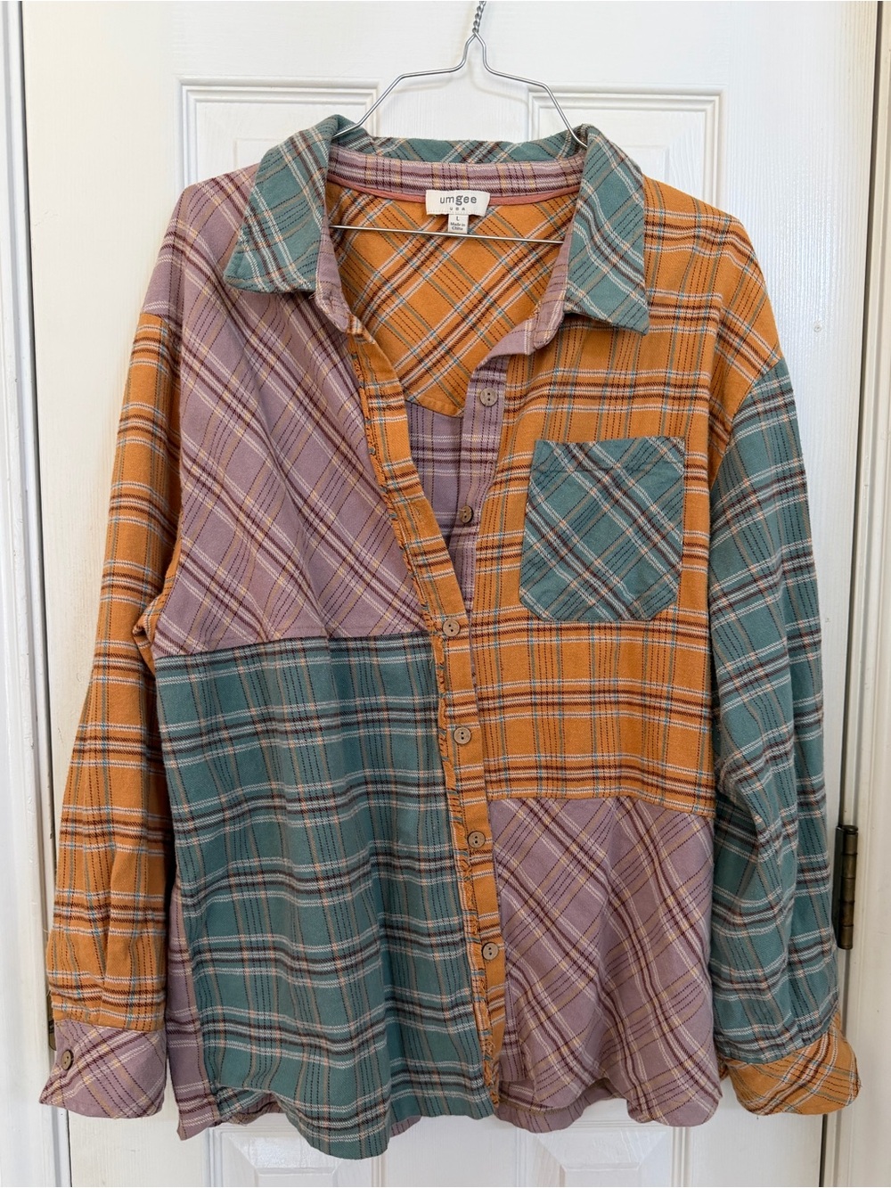 Umgee Patchwork Plaid Flannel